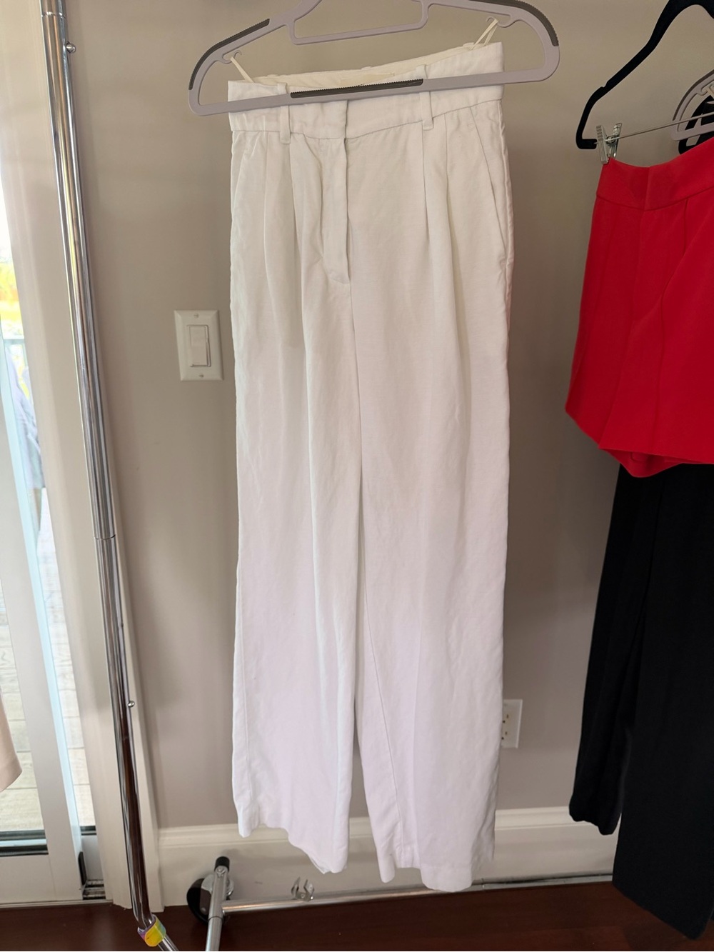 Wilfred White High-Rise Wide-Leg Trousers